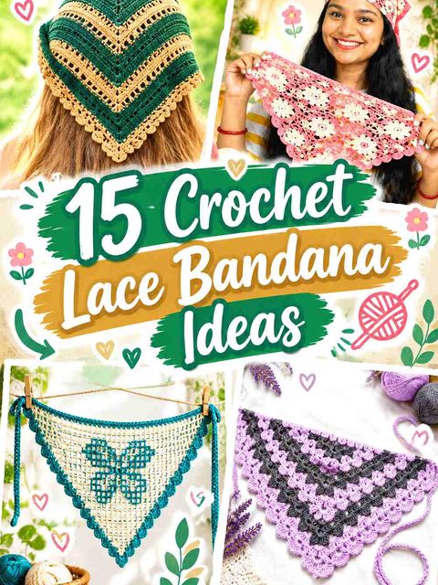 15 Crochet Lace Bandana Ideas