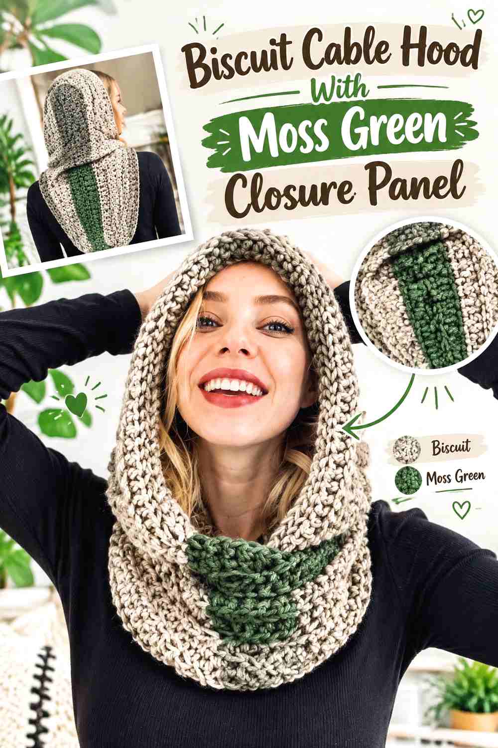 16. Biscuit Cable Hood With Moss Green Closure Panel